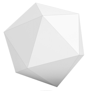 icosaèdre solide de Platon utilisé dans la douche géothermale minéraux et ondes de forme Nature & Ô