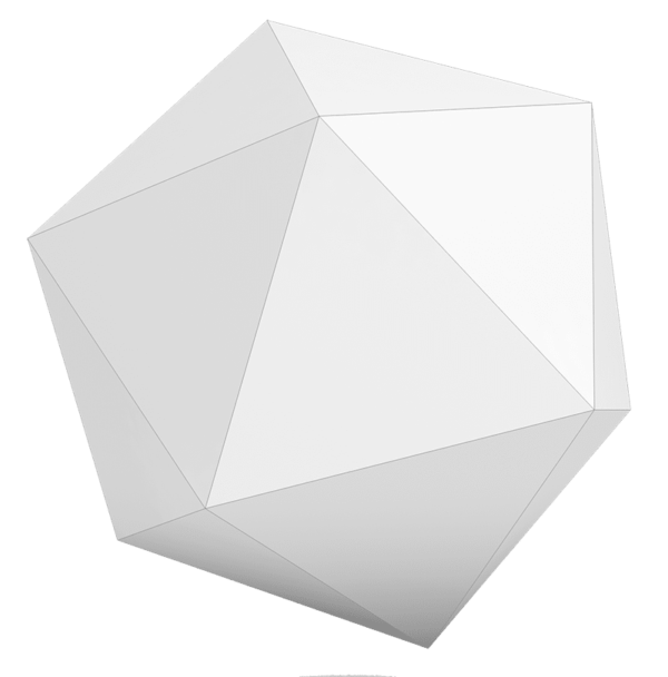 icosaèdre solide de Platon utilisé dans la douche géothermale minéraux et ondes de forme Nature & Ô