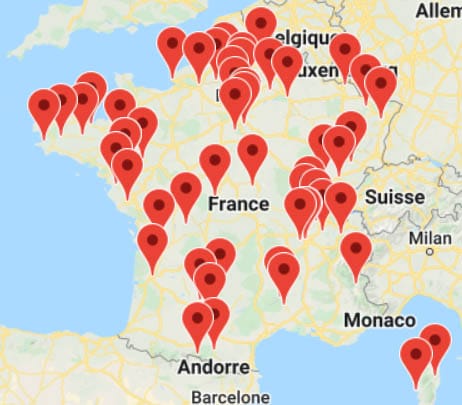 Carte des pullutions de cours d'eau en temps réel