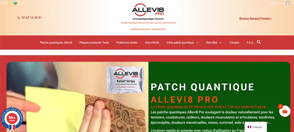 Réduction sur les patchs quantiques Allevi8 Pro Minsoo Kim