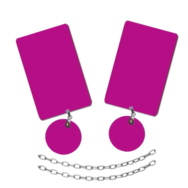 Assortiment cadeau énergie Tesla 2 plaques pourpres + 2 médaillons pourpres