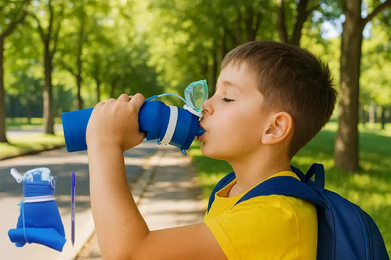 Gourde filtrante vitalisante pliable EauVie 75cl